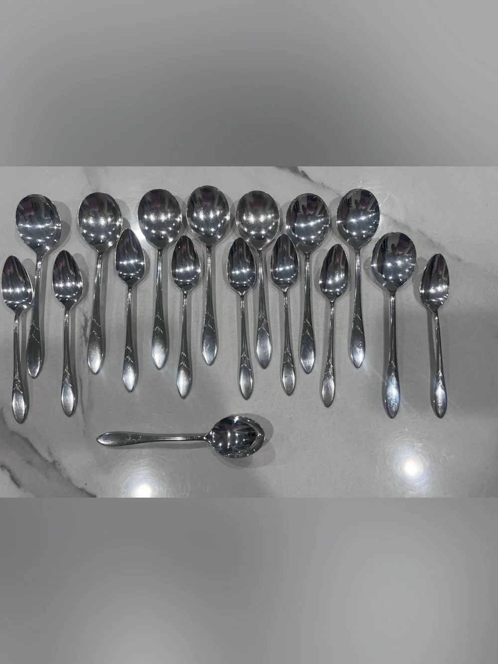 Vntg Oneida Community Lady Hamilton Silverplate Flatware, 1932 Art Deco, 41 Pcs